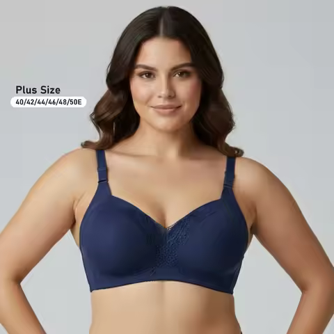 Plus Size Obese Female Bras For Women Full cup Wireless Thin Breathable Lace Bra Women Bras Big Cup 