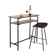 [特價]Homelike 埃爾文工業風吧台桌椅組(黑椅x1)-含組裝
