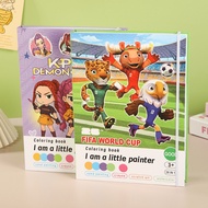 Fluorescent Colored Pencil Coloring Book Watercolor Set Doodle Filling Book Educational Toy Art Draw