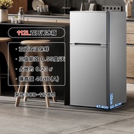 Midea 112L ตู้เย็นขนาดเล็กประตูคู่ประหยัดพลังงานตู้แช่แข็งในครัวเรือนสําหรับเช่าและสํานักงานโหมดทําค