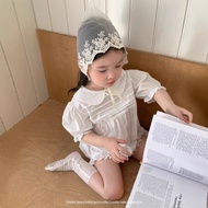 Infant Children Clothes Korean Baby Girl Cute Doll Collar Clothes Infant Hundred Days Banquet One Ye