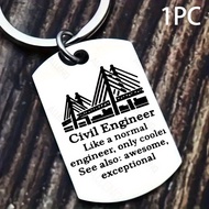 TEMU Civil Engineer Keychain Engineering Key Ring Funny Gifts Architectural Engineer Gifts