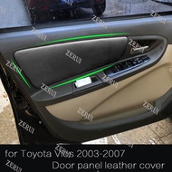 ZR For 1 pair Car door Panel Cover for Toyota vios 2007 2006 2005 2004 2003 NPC42 armrest Siding Lea