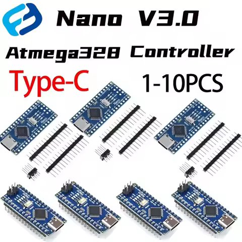 Nano 3.0 Type-C controller compatible with for Arduino nano CH340 USB driver with CABLE NANO V3.0 AT