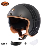 Cyril | Retro 3/4 Open Face Motorcycle Helmet  Lightweight Jet motorcycle Helmets for Men Women DOT 
