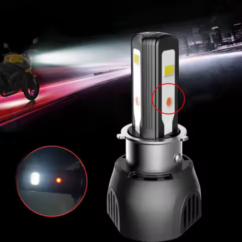 H4 BA20D H6M Motorcycle LED Headlight Bulb,40W 4400LM Super Bright H6 High Low Beam LED Bulb for Mot