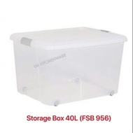 ICONIC STORAGE BOX/ TRANSPARENT PLASTIC STORAGE BOX FELTON 40L FSB 956