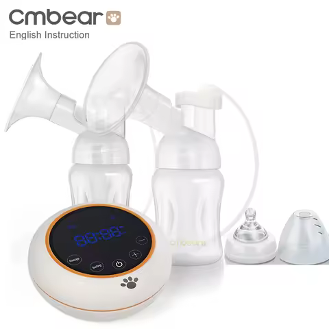 New upgrade Cmbear Double/single Electric Breast Pump Powerful Suction Silent Breast Feeding infanti