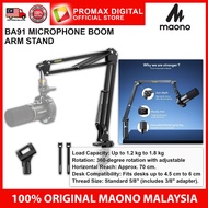 MAONO BA91 MICROPHONE BOOM ARM STAND FOR PROFESSIONAL PODCAST RECORDING STREAMING STUDIO