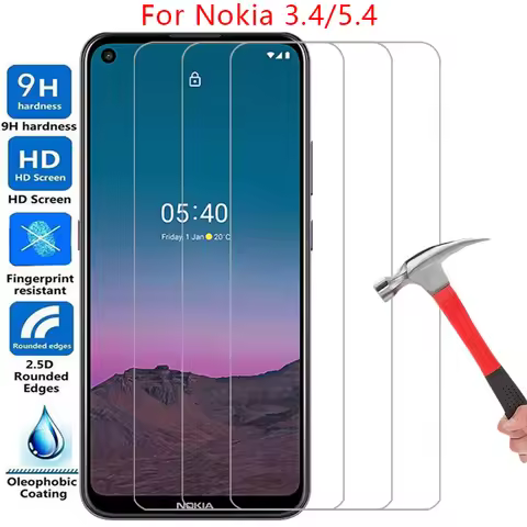 phone case for nokia 3.4 5.4 tempered glass screen protector on nokia3.4 nokia5.4 3 5 4 34 54 back c
