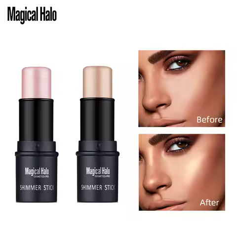 2 Colors Highlighter For Face Makeup Brighten Highlighter Stick Face Contour Bronzer Shimmer Illumin