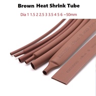 Brown Heat Shrink Tube 2:1 Diameter 1 1.5 2 2.5 3 3.5 4 5 6 ~50mm  Soft Cable Sleeve Professional  Line Wire Wrap Cover Protection - 3/10Meter