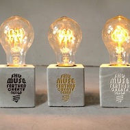 曙MUSE 五周年特惠水泥桌燈 LED燈 鎢絲燈泡 USB燈 擺飾 壓紋造型