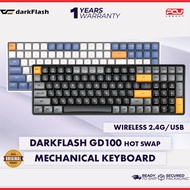 DARKFLASH GD100 DUAL MODE WIRELESS 2.4G & USB HOT SWAP MECHANICAL KEYBOARD (K YELLOW SWITCH) - BROWN