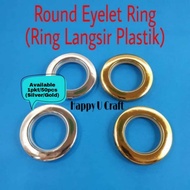 (1pkt/50pcs±)Front and Back Round Eyelet Ring / Ring Langsir Plastik (Model 20)