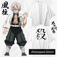 Demon Slayer Shinazugawa Sanemi Style 3D Printing Japanese Kimono Haori Yukata Cosplay Fashion Summe