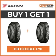 2pcs YOKOHAMA 205/65R16 E70B BLUEARTH E70 95H Car Tires