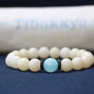 白玉菩提根手鍊 10mm圓珠 菩提子手環 白玉菩提串珠設計 飾品穿搭