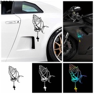 BERSY Car Prayer Gesture Laser Sticker, Prayer Gesture Self Adhesive Prayer Gesture Decoration Stick