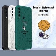 Huawei Case สำหรับ Huawei Y6P Y7A Y6 Pro 2019 Y9S Huawei Nova 7i Nova 5T Nova 3i P30 Lite Huawei Y9 Prime 2019สร้างสรรค์นักบินอวกาศ Space Soft ซิลิโคนโทรศัพท์กรณี