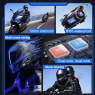 HNJ Q58 Max Motorcycle Helmet Bluetooth Headsets Intercom 5.3 Wireless LED Lighting Noise Reduction 