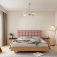 全城熱賣 - 床頭軟包雙人靠背床頭墊嬰兒防撞墊 150x60x8cm厚 (有床頭板)(科技布**方形款**+煙灰粉色)#H099026302