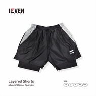 2-in-1 Short Pants Men's Shorts Wanita - Premium Running Shorts