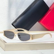 5SA8 SL #SL739 Metallic Style Narrow Frame Future Sunglasses Women's Ultraviolet-Proof Square Sungla