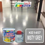 ( MISTY GREY KE1457 )1L Epoxy Paint GREENTECH PAINT (750ml Colour + 250ml Hardener) CAT LANTAI BERKUALITI (Include Hardener)