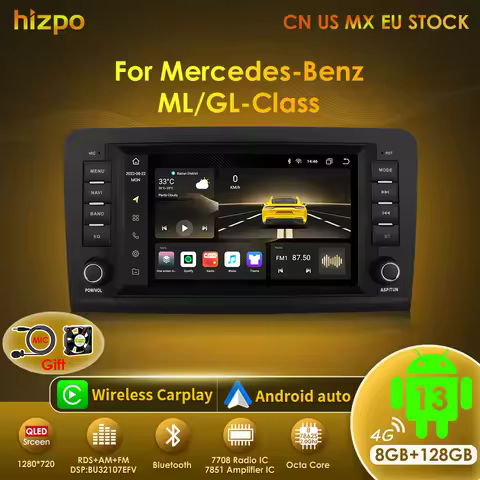 Hizpo 8 Inch Car Radio Player Multimedia For Mercedes Benz M-Class W164 GL-Class X164 ML GL320 Stere