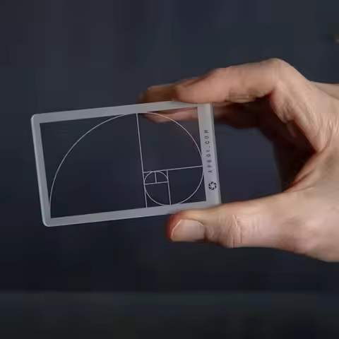 Viewfinder Ruler Golden Ratio Ruler Fibonacci Composition View Finder Portable Card Size Transparent