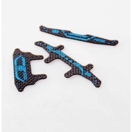 Homemade Tamiya 2021 Carbon Fiber Blue Letter Faucet Phoenix Tail Large Area Brake 95144/95145/95146