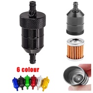 Universal 8mm 5/16 39; 39; Motorcycle Fuel Filter Car Petrol Diesel Inline for Motorcycle Scooters Chrome Aluminum Fuel Filters 6Color