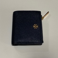 Tory burch 單折短夾有零錢包 深藍色