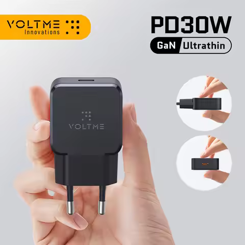 VOLTME PD 30W GaN Charger PD Fast USB Type C Charger USB C PD3.0 QC3.0 Quick Charging For iPhone 16 