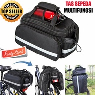 Tas Sepeda Bicycle Rear Carrier Bag 600D Polyester 8L Waterproof Anti Air Besar Jok Belakang Sepedah