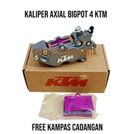 RIGHT CALIPER KTM AXIAL BIG POT BIGPOT 4P 4 PISTON FREE SPARE COVER UNIVERSAL NINJA RX KING VIXION T