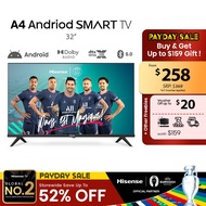 Hisense A4 Smart Android TV 32 inch | Google Play | Android 11 | DTS Virtual X | Dolby Audio | Dual Wifi 2.4/5G