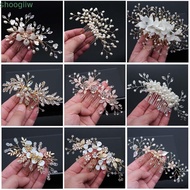 SHOOGMY Bridal Hair Comb Women Girls Hair Accessories Crystal Peals Headpieces