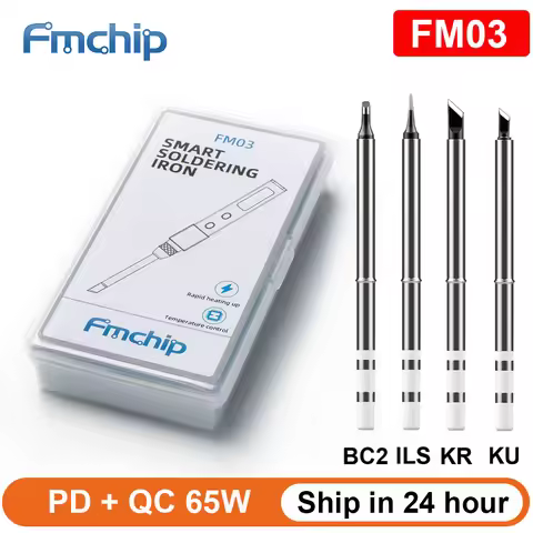 FMchip FM03 T65 Electric Soldering Iron PD 65W Adjustable Constant Temperature Compatible with T65 F