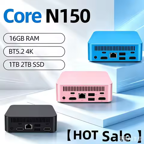 Mini Pc Intel Core N150 Mini PC Computer 16GB RAM 1TB SSD Gaming PC Wifi 6 BT5.2 Mini PC Desktop
