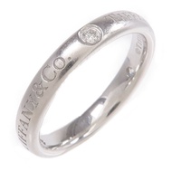TIFFANY＆CO PT950鉑金T&Co Band Ring 3 Diamonds鑽石戒指