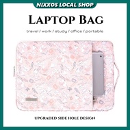 NIXXOS Upgrade Laptop Bag Briefcase For 11"12"13"14"15"inch 12 inch Flowers Computer Notebook Bag Waterproof Anti Fall Message Bag with Telescopic handle Pouch