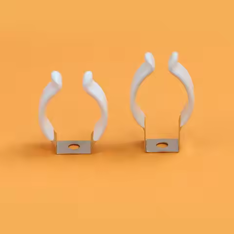 5Pcs Fixing Clips Spring Terry Clip With Rubber Protection Base Tool Lamp Tube Clip T3/T4/T5/T6/T7/T
