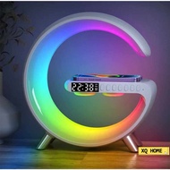 Bluetooth Speaker LED FM Radio 15w Wireless Charger Atmosphere Table Lamp RGB Light Speaker Laptop D