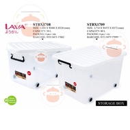 Lava Storage Box (Transparent) 50L l 80L/ Toy Storage Box /  Storage Container / Bekas Simpanan 1708