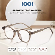 IOOI Round Glasses for Men and Women with Photochromic Anti-Radiation Blueray Frame TR90 8021
