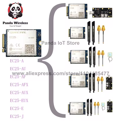 Quectel EC25-E EC25-J EC25-A EC25-AU EC25-AUX EC25-EUX EC25-AF EC25-AFX LTE Cat 4 M.2 Module No SIM 
