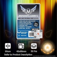 [GNA] 50 Pcs 45x68mm 90um Card Sleeves by Mayday Games 7080 | 45 x 68 mm 68mm 45x68 90 Micron May Da