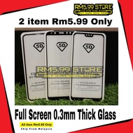 (2 Item) Honor Huawe Play/10/7A/7S/View 10 Y6 2018 5D Edge Full Screen 0.3MM Thick 9H Tempered Glass